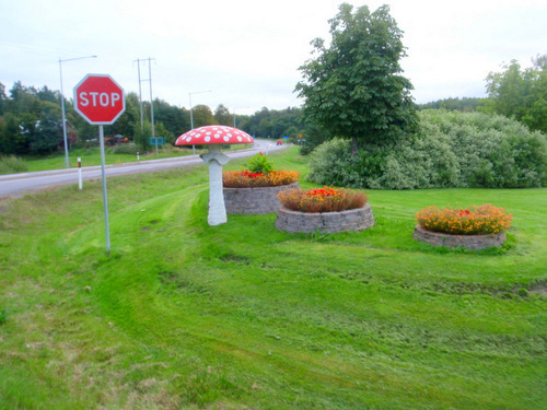 Road leading out of town.